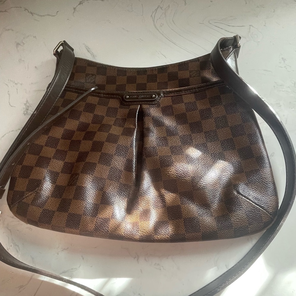 Flawed Louis Vuitton Dark Brown Checkered Crossbody Bag